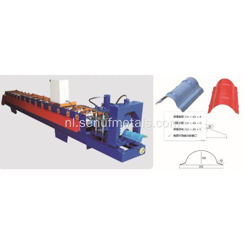 Metalen Ridge Cap Roll Forming Machine